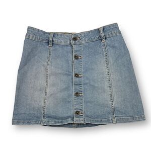 Vans Button Front Jean Mini Skirt Size Small